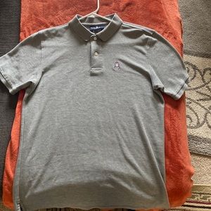 Psycho bunny gray polo shirt